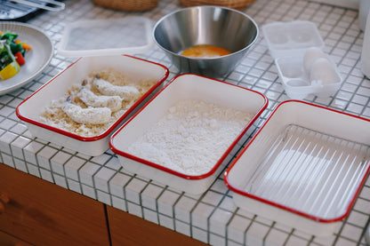 FUJIHORO（富士ホーロー）ホーロー揚げ物バット 5点セット