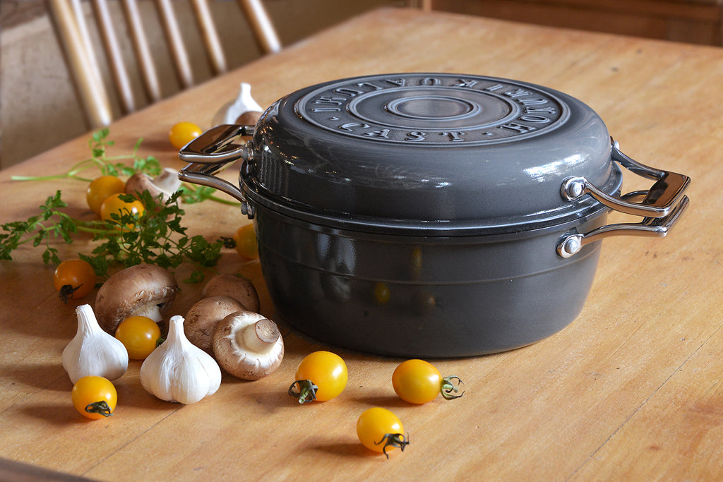 HAMON（波紋-はもん）鋳物鍋 琺瑯鍋 無水調理鍋 ガス火用/IH対応 21cm 全3色