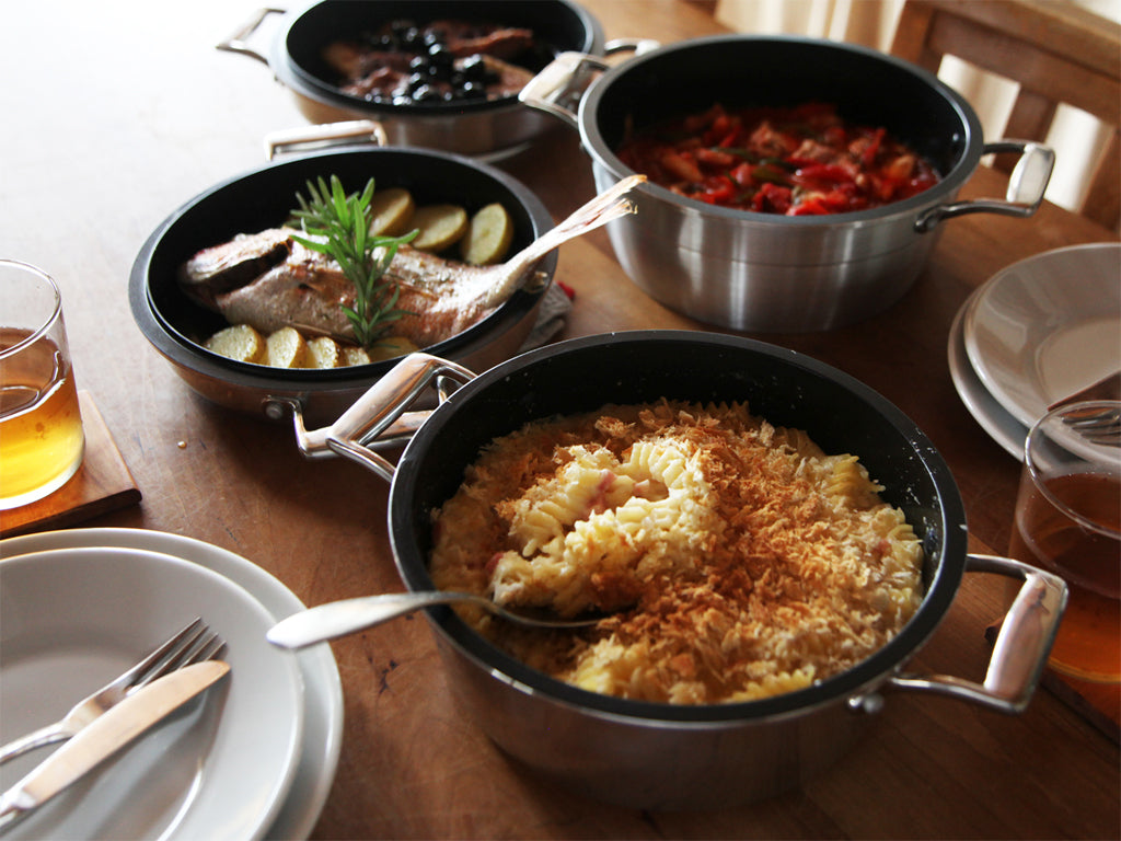 HAMON（波紋-はもん）鋳物鍋 琺瑯鍋 無水調理鍋 ガス火用/IH対応 21cm 全3色