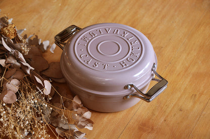 HAMON（波紋-はもん）鋳物鍋 琺瑯鍋 無水調理鍋 ガス火用/IH対応 21cm 全3色