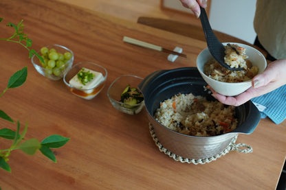 HARIO フタがガラスのIH対応ご飯釜 雪平