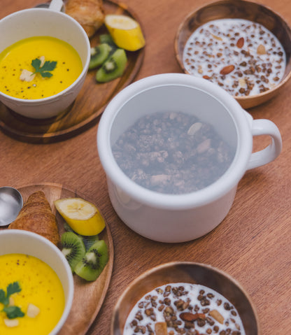 FUJIHORO（富士ホーロー）ストックポット 14cm ホワイト