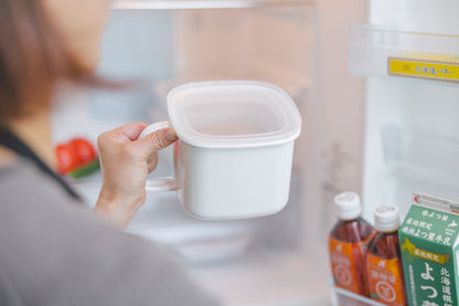 FUJIHORO（富士ホーロー）角型みそポット ホワイト