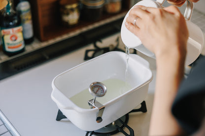 FUJIHORO（富士ホーロー）フィルトプラス オイルポット 0.8L 活性炭カートリッジ1個付き ホワイト