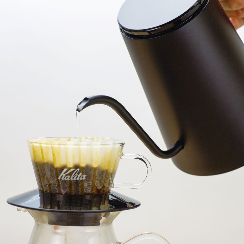 kalita（カリタ）電気式ドリップ専用ポット KEDP-600 ブラック/シルバー ホワイト