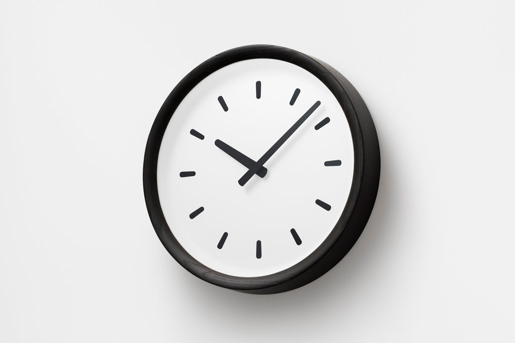 Lemnos basin line（ベイスン ライン）ブラック 壁掛け時計 PIL23-05 BK