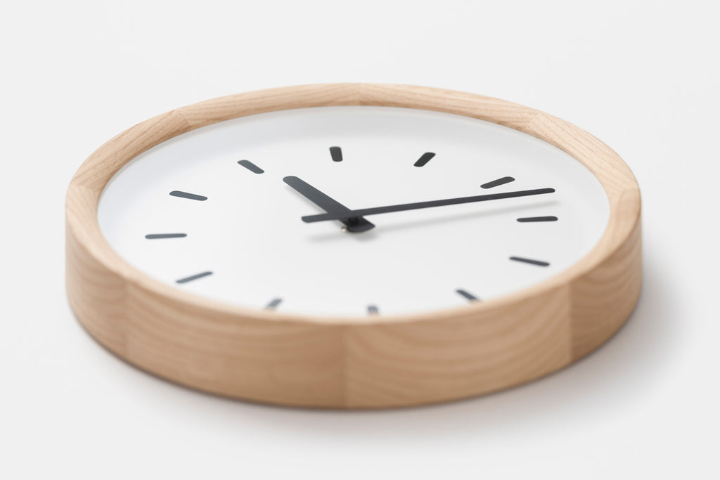 Lemnos basin line（ベイスン ライン）ナチュラル 壁掛け時計 PIL23-05 NT