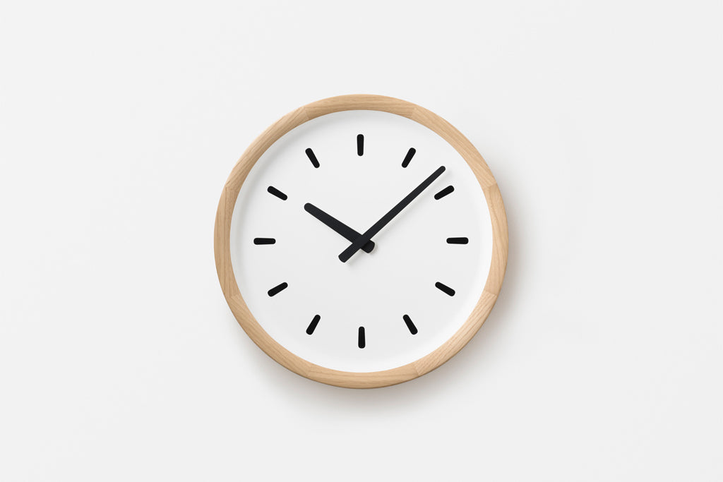 Lemnos basin line（ベイスン ライン）ナチュラル 壁掛け時計 PIL23-05 NT