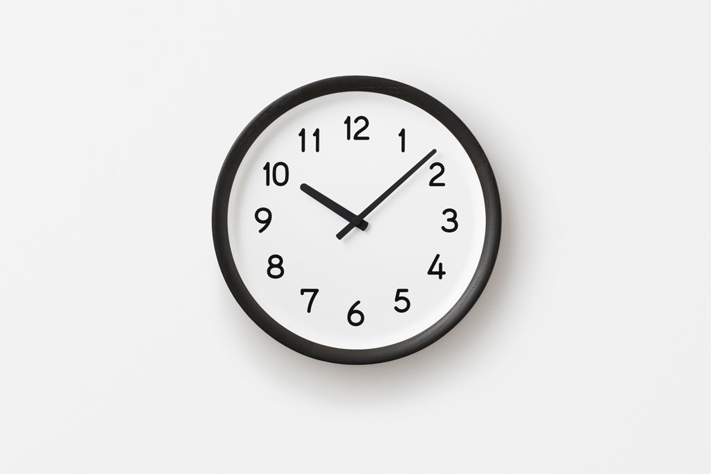 Lemnos basin number（ベイスン ナンバー）ブラック 壁掛け時計 PIL23-04 BK