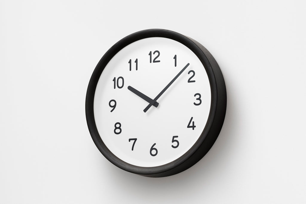 Lemnos basin number（ベイスン ナンバー）ブラック 壁掛け時計 PIL23-04 BK