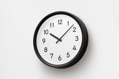 Lemnos basin number（ベイスン ナンバー）ブラック 壁掛け時計 PIL23-04 BK