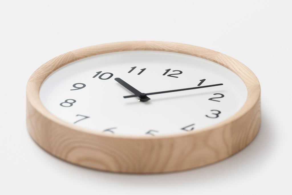 Lemnos basin number（ベイスン ナンバー）ナチュラル 壁掛け時計 PIL23-04 NT