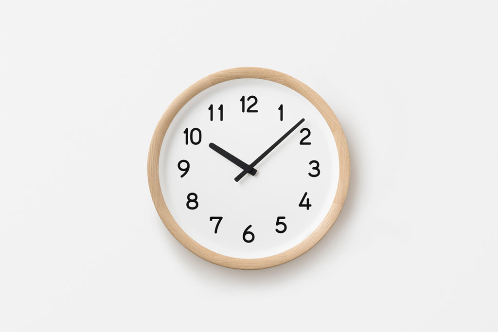 Lemnos basin number（ベイスン ナンバー）ナチュラル 壁掛け時計 PIL23-04 NT