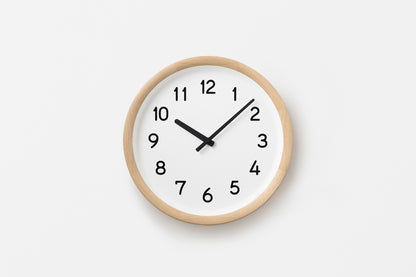 Lemnos basin number（ベイスン ナンバー）ナチュラル 壁掛け時計 PIL23-04 NT