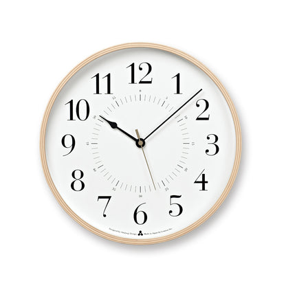 Lemnos TOKI（トキ）掛け時計 ホワイト/グレー AWA13-05