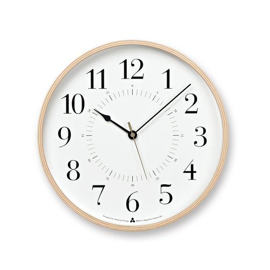 Lemnos TOKI（トキ）掛け時計 ホワイト/グレー AWA13-05