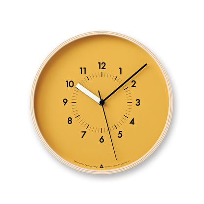 Lemnos SOSO（ソソ） グレー/ブルー/グリーン/オレンジ 掛け時計 AWA13-06