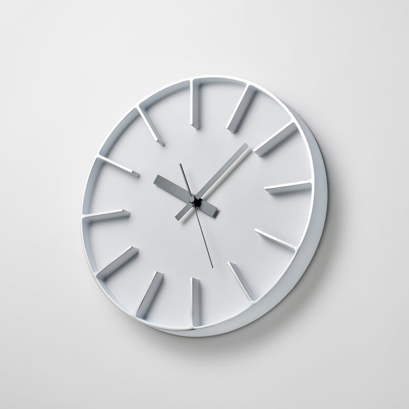 Lemnos Edge Clock（エッジ クロック）ホワイト 掛け時計 AZ24-08 WH