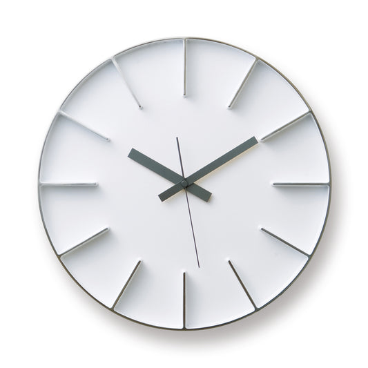 Lemnos Edge Clock（エッジ クロック）ホワイト 掛け時計 AZ-0115 WH
