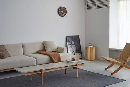 Lemnos Fluct（フラクト） ウォールナット 壁掛け時計 DFI23-08 WN ＜ラッピング対象外＞