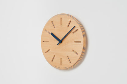 Lemnos Paper-Wood CLOCK（ペーパーウッド クロック）ネイビー・line 掛け時計  DRL19-06 NV