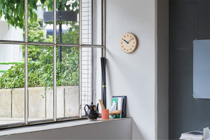 Lemnos Paper-Wood CLOCK（ペーパーウッド クロック）ネイビー・dot 掛け時計  DRL19-07 NV