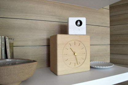 Lemnos Cubist Cuckoo Clock（キュビスト カッコークロック）ナチュラル＋ホワイト 置き時計  GTS19-04 A