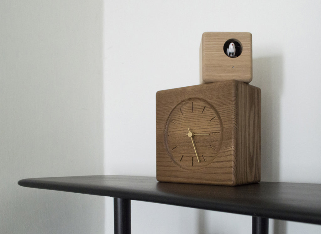 Lemnos Cubist Cuckoo Clock（キュビスト カッコークロック）ブラウン＋ナチュラル 置き時計  GTS19-04 B