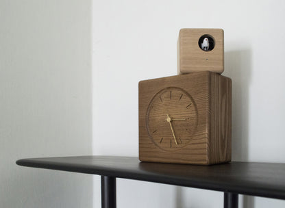 Lemnos Cubist Cuckoo Clock（キュビスト カッコークロック）ブラウン＋ナチュラル 置き時計  GTS19-04 B