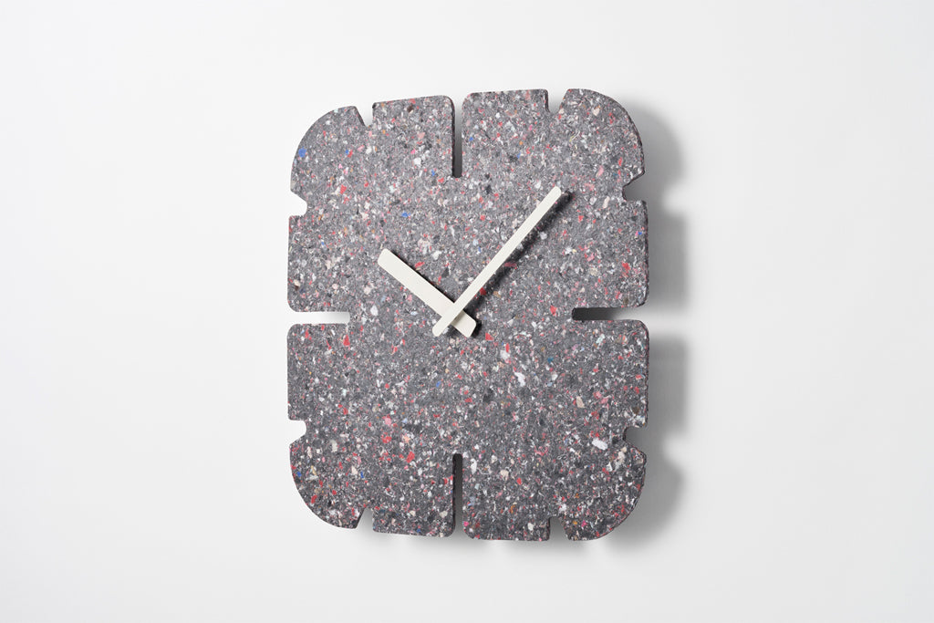 Lemnos PANECO CLOCK STONE（パネコ クロック ストーン）ミドル スリット四角 掛け時計  HIL22-11B MID