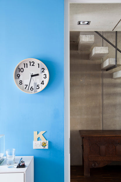 Lemnos KASUMI（カスミ）掛け時計 ブルー/ベージュ AWA19-11