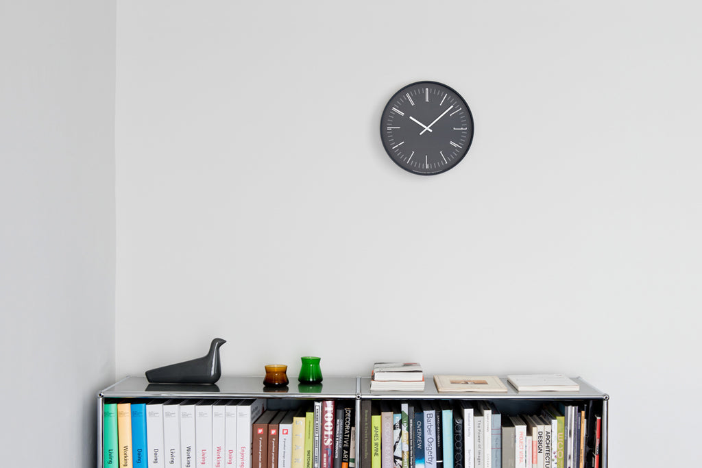 Lemnos Draw wall clock（ドロー ウォール クロック）ブラック 掛け時計 KK18-13 BK