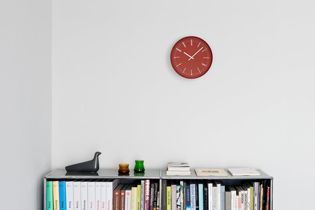 Lemnos Draw wall clock（ドロー ウォール クロック）レッド 掛け時計 KK18-13 RE