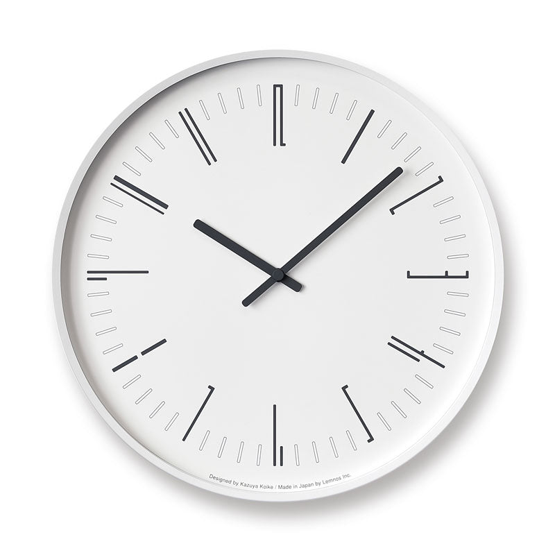 Lemnos Draw wall clock（ドロー ウォール クロック）ホワイト 掛け時計 KK18-13 WH