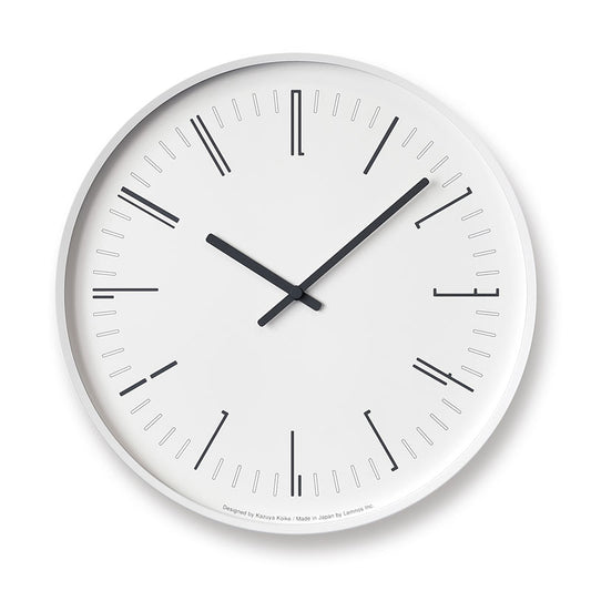 Lemnos Draw wall clock（ドロー ウォール クロック）ホワイト 掛け時計 KK18-13 WH
