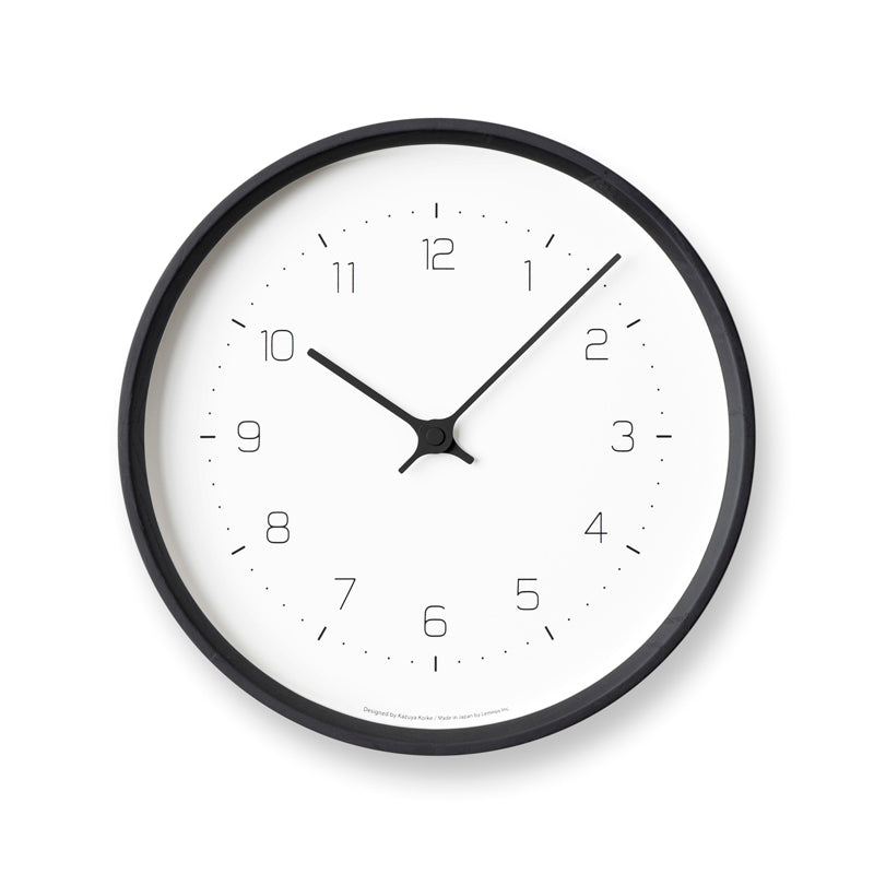 Lemnos NEUT wall clock（ニュート ウォール クロック）ブラック 掛け時計 KK22-09 BK