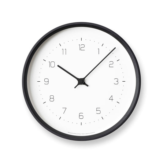 Lemnos NEUT wall clock（ニュート ウォール クロック）ブラック 掛け時計 KK22-09 BK