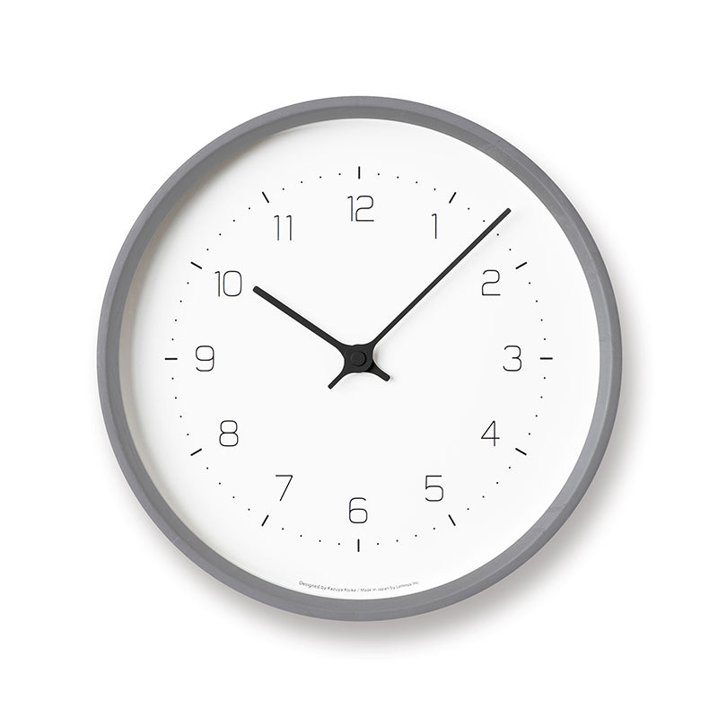 Lemnos NEUT wall clock（ニュート ウォール クロック）グレー 掛け時計 KK22-09 GY
