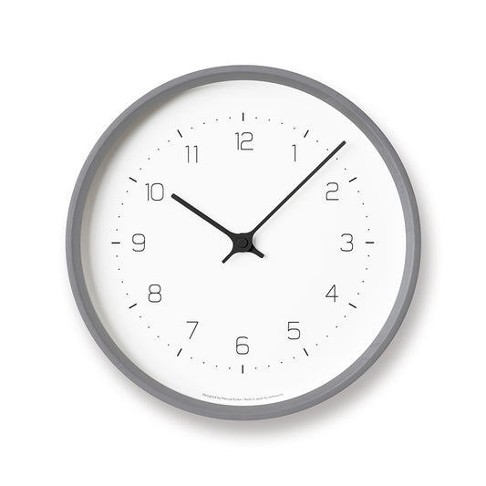 Lemnos NEUT wall clock（ニュート ウォール クロック）グレー 掛け時計 KK22-09 GY