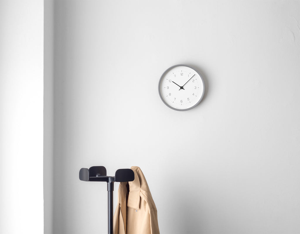 Lemnos NEUT wall clock（ニュート ウォール クロック）グレー 掛け時計 KK22-09 GY