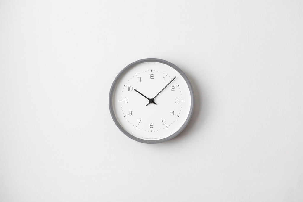 Lemnos NEUT wall clock（ニュート ウォール クロック）グレー 掛け時計 KK22-09 GY