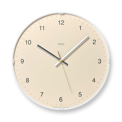 Lemnos Biome clock（バイオーム クロック）ベージュ 壁掛け時計 LC24-16 BG