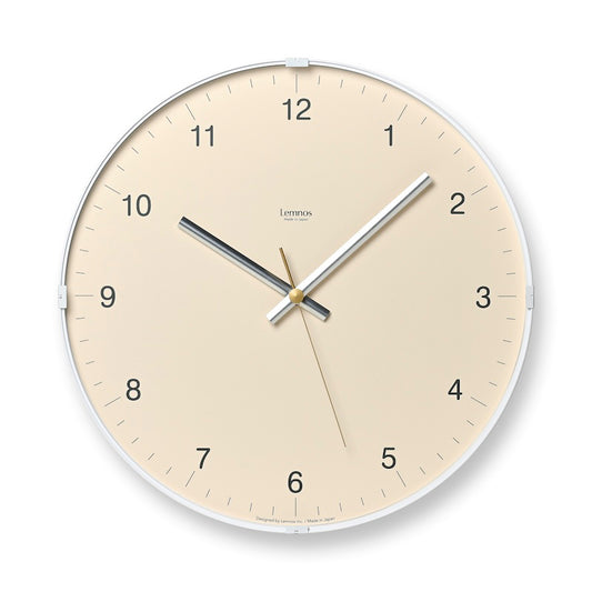 Lemnos Biome clock（バイオーム クロック）ベージュ 壁掛け時計 LC24-16 BG