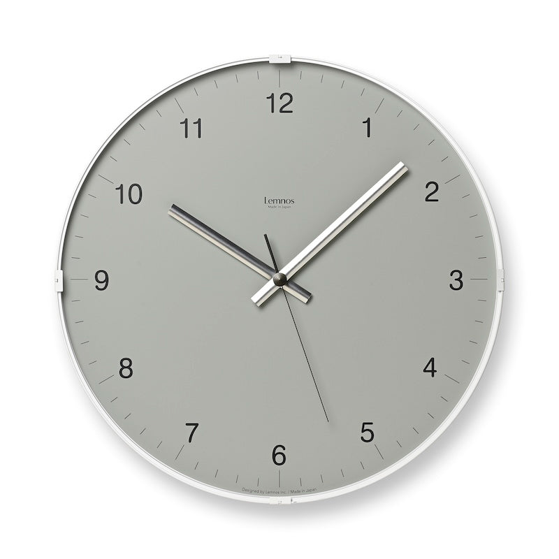 Lemnos Biome clock（バイオーム クロック）グレー 壁掛け時計 LC24-16GY