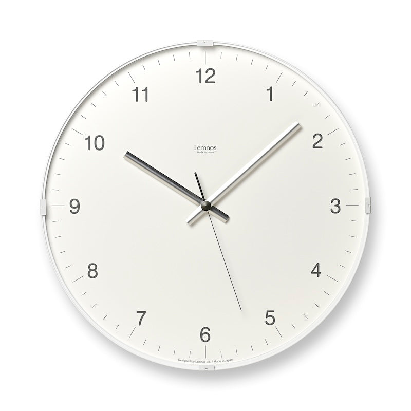 Lemnos Biome clock（バイオーム クロック）ホワイト 壁掛け時計 LC24-16WH