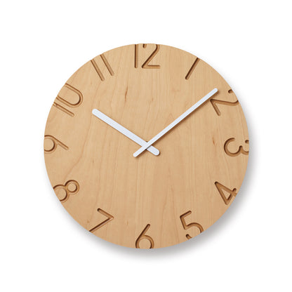 Lemnos CARVED WOOD BIRCH（カーヴド ウッド バーチ）掛け時計 NTL16-05