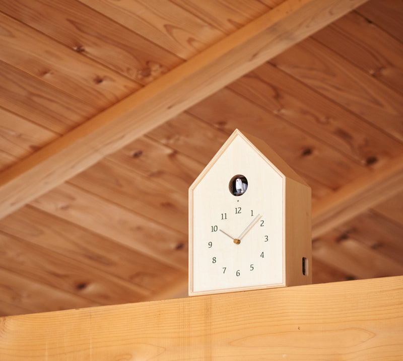Lemnos Birdhouse Clock（バードハウス クロック）カッコー時計 ナチュラル 掛け置き兼用  NY16-12 NT