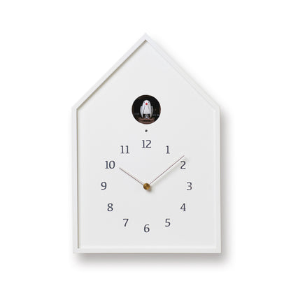 Lemnos Birdhouse Clock（バードハウス クロック）カッコー時計 ホワイト 掛け置き兼用  NY16-12 WH