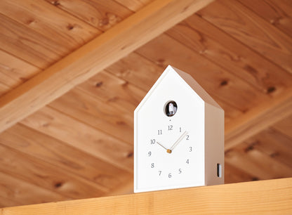 Lemnos Birdhouse Clock（バードハウス クロック）カッコー時計 ホワイト 掛け置き兼用  NY16-12 WH