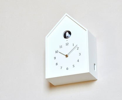 Lemnos Birdhouse Clock（バードハウス クロック）カッコー時計 ホワイト 掛け置き兼用  NY16-12 WH